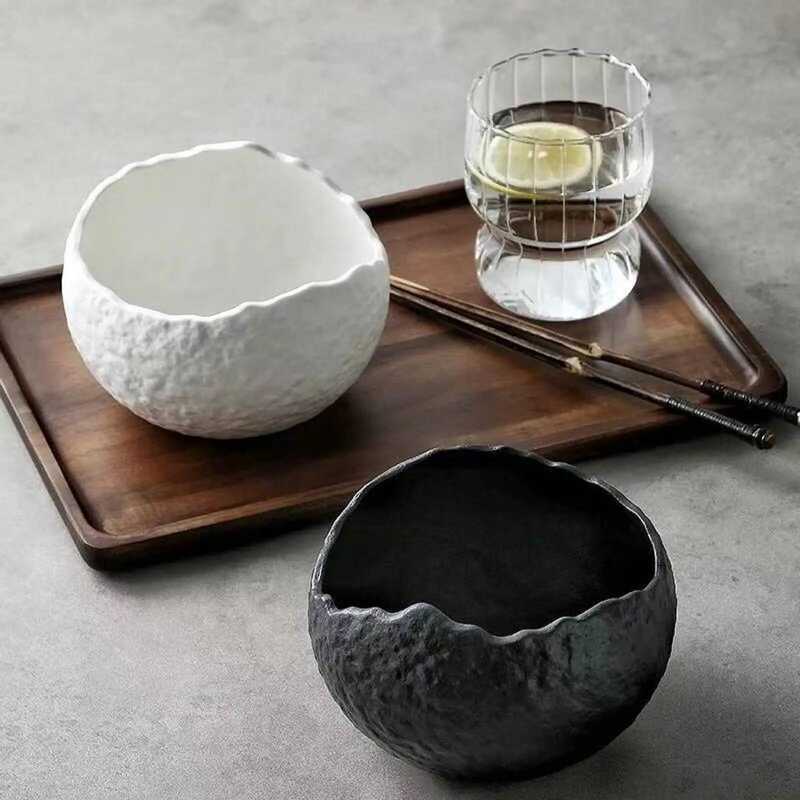 C Irregular Ceramic Bowl Soup Bowl Serving Bowl Ceramic Dinnerware Salad Bowl For Fruit Appetizers