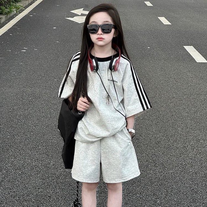 onekid🌼 ชุดฤดูร้อนเด็กผู้หญิง 2026 เด็กสไตล์ใหม่, เด็กผู้หญิง, เด็กใหญ่, เสื้อผ้าฤดูร้อนที่ทันสมัย