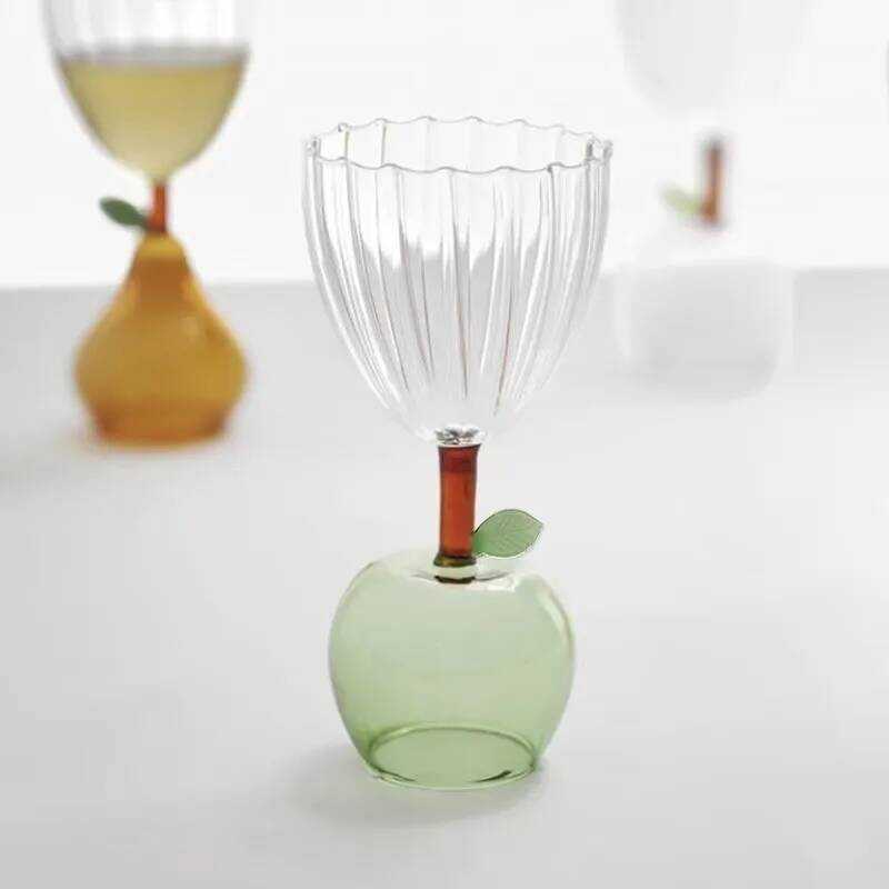 C Creative Champagne Glasses Striped Wine Glasses Tall Cocail Glasses Wine Glasses Fruit Glasses Dr