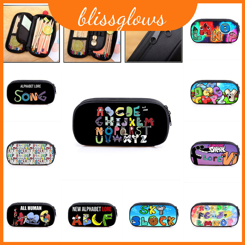 Stylish Lore Alphabet Pencil Case Large Capacity Pouch Bag Kid Student