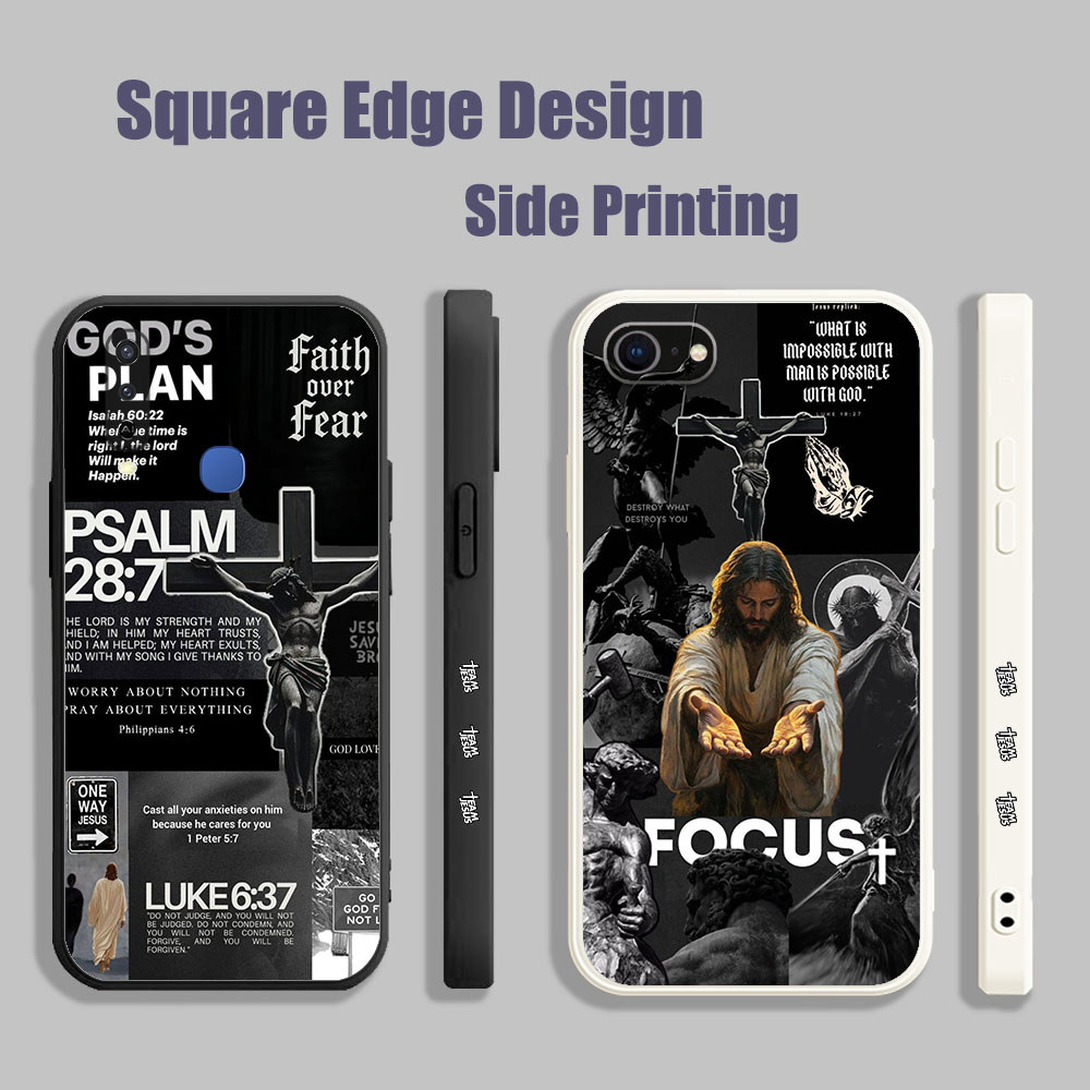 ปลอกสําหรับ Samsung A13 5G A22 A33 พระคัมภีร์ Verse JESUS God Aesthetic ZDK03 เคสโทรศัพท์ขอบสี่เหลี่