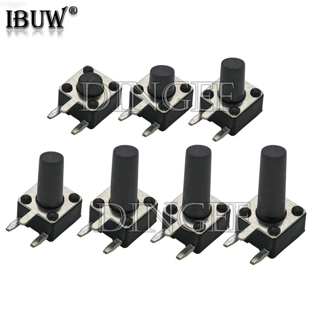 50PCS 4.5X4.5 Micro Switch 4.5*4.5 3P ปุ่ม Momentary Tactile Tact Push ด้านข้าง 3Pin DIP 4.5X4.5X3.8/4.6/4.8/5/6/7/8/9/10 มม. ราคาถูก Shopee Lazada