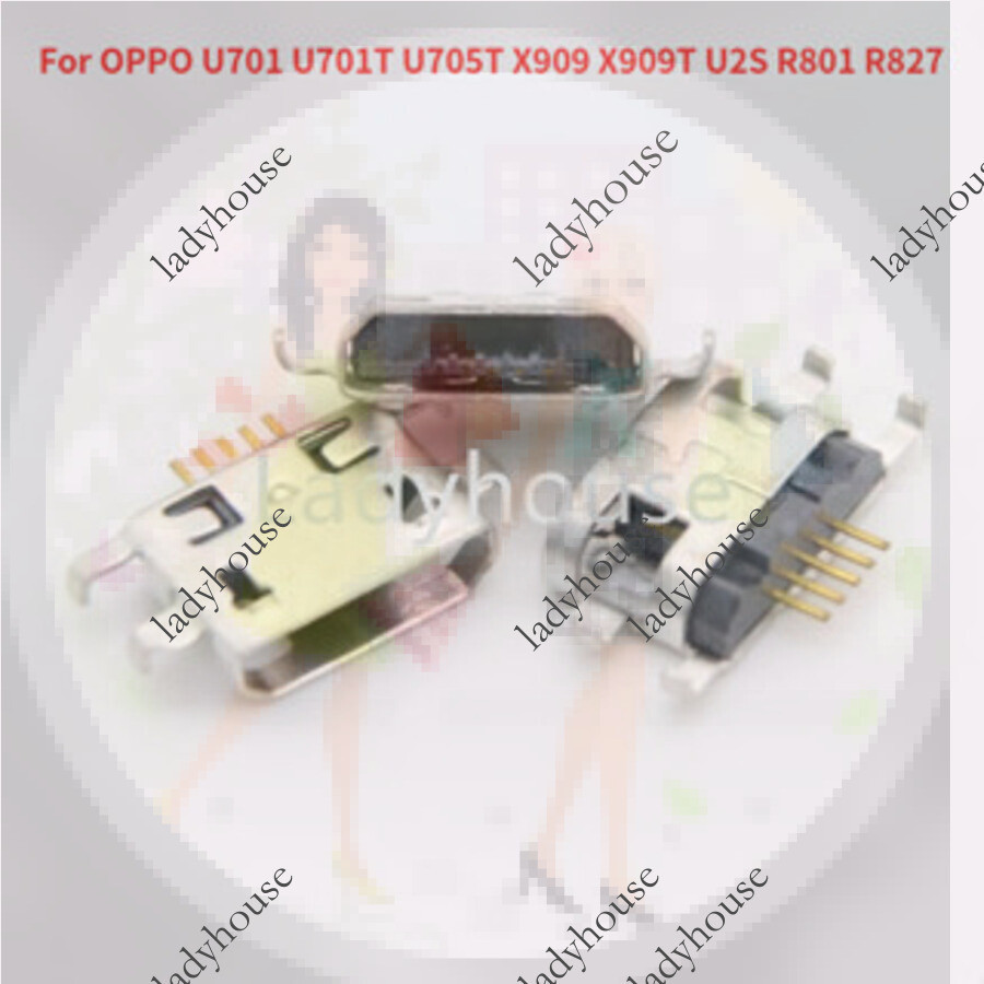 5-50pcs Micro USB Jack Socket Connector ชาร์จ Pin พอร์ต Dock Plug สําหรับ OPPO U701 U701T U705T X909