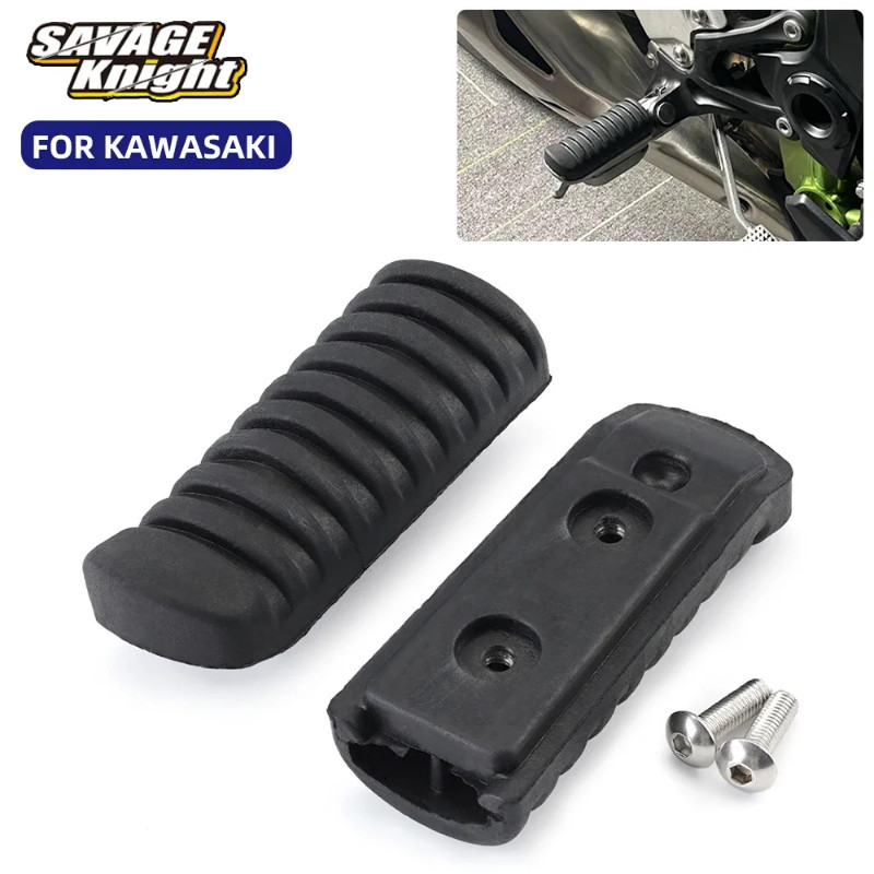 Motorcycle Footrest Step Rubber Cover Footpeg For Kawasaki ZRX ZR 400 600 1100 1200 Z650 Z750 Z900