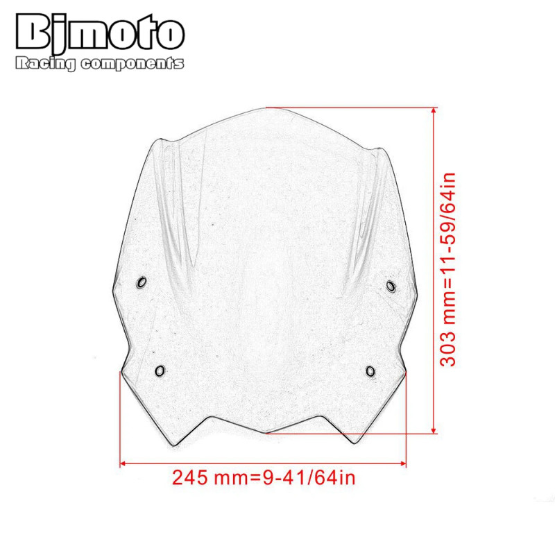 G310R Motorcycle Windscreen Windshield Wind Deflector For BMW G310R G 310R 310 R 2016 -2024