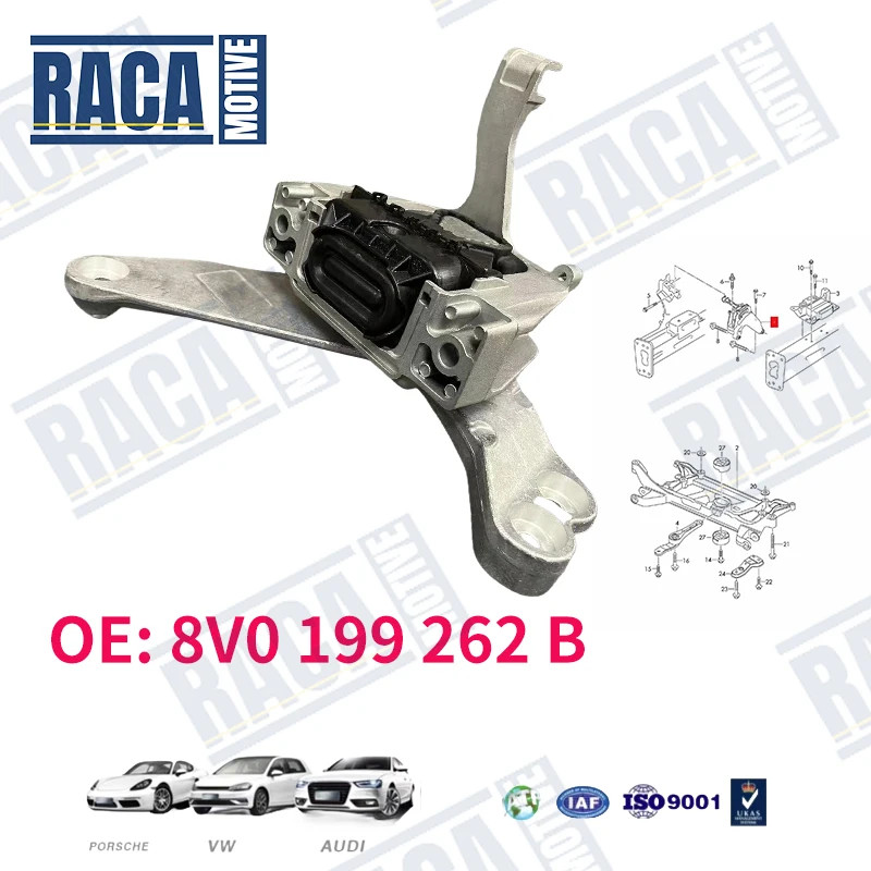 For Audi TT TTRS FV3 RS3 8VM 2.5T Motor Transmission Support Engine Mount 8V0199262B 8V0 199 262 B
