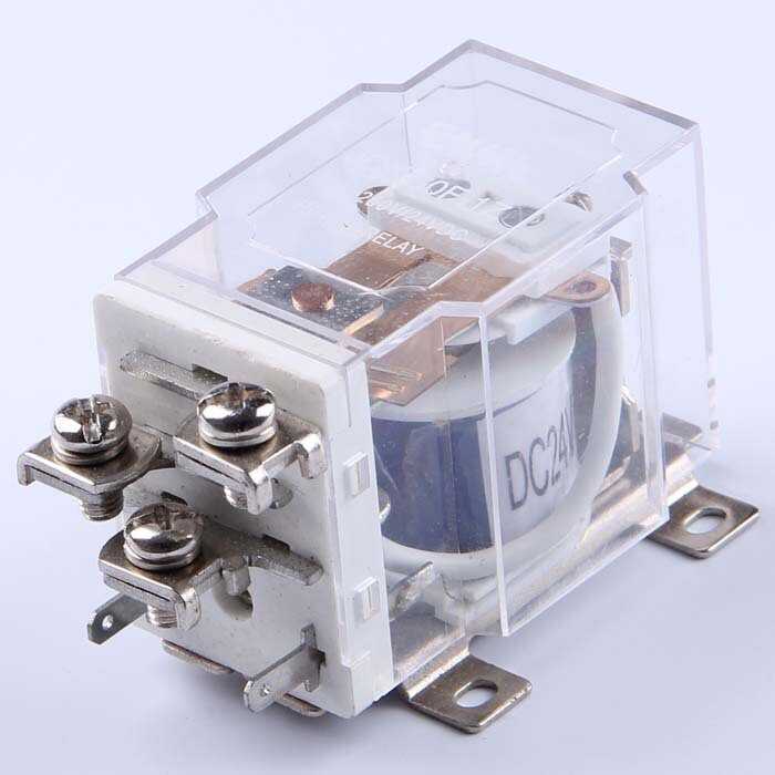 JQX-60F-1 60A รีเลย์กําลังสูงแบบสัมผัสเดียว 60A รีเลย์กระแสไฟสูงไฟฟ้า DC24V