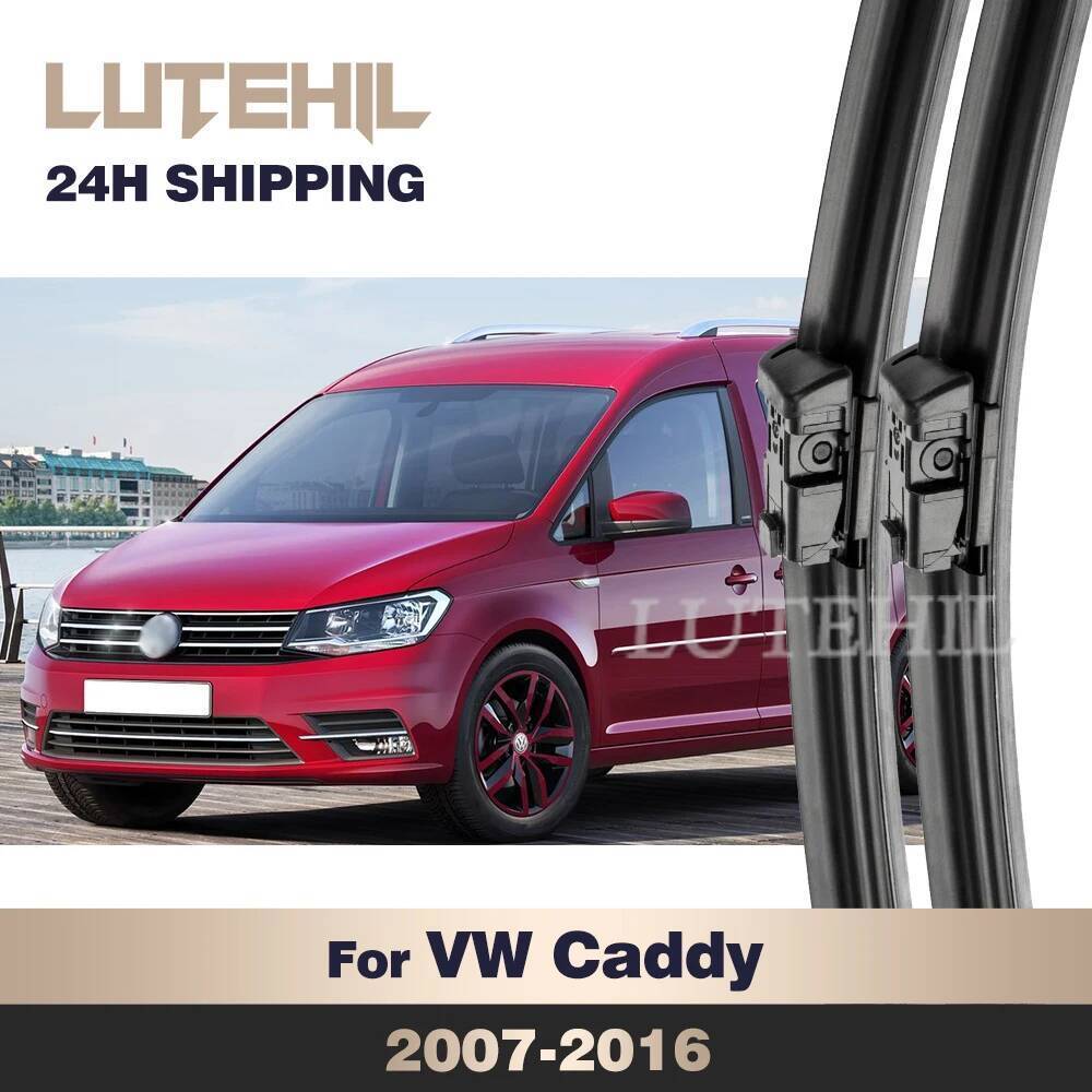 LUTEHIL Wiper สําหรับ Volkswagen VW Caddy MK3 2007-2016 Wiper ใบปัดน้ําฝนด้านหน้ากระจกกระจกหน้าต่างแ