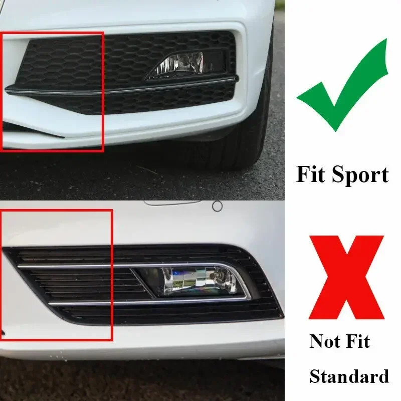 8K0807681 Chrome For Audi A4 B8 B8.5 S-Line S4 2012 2013 2014 2015 Fog Light Cover RS4 Style Honeyc