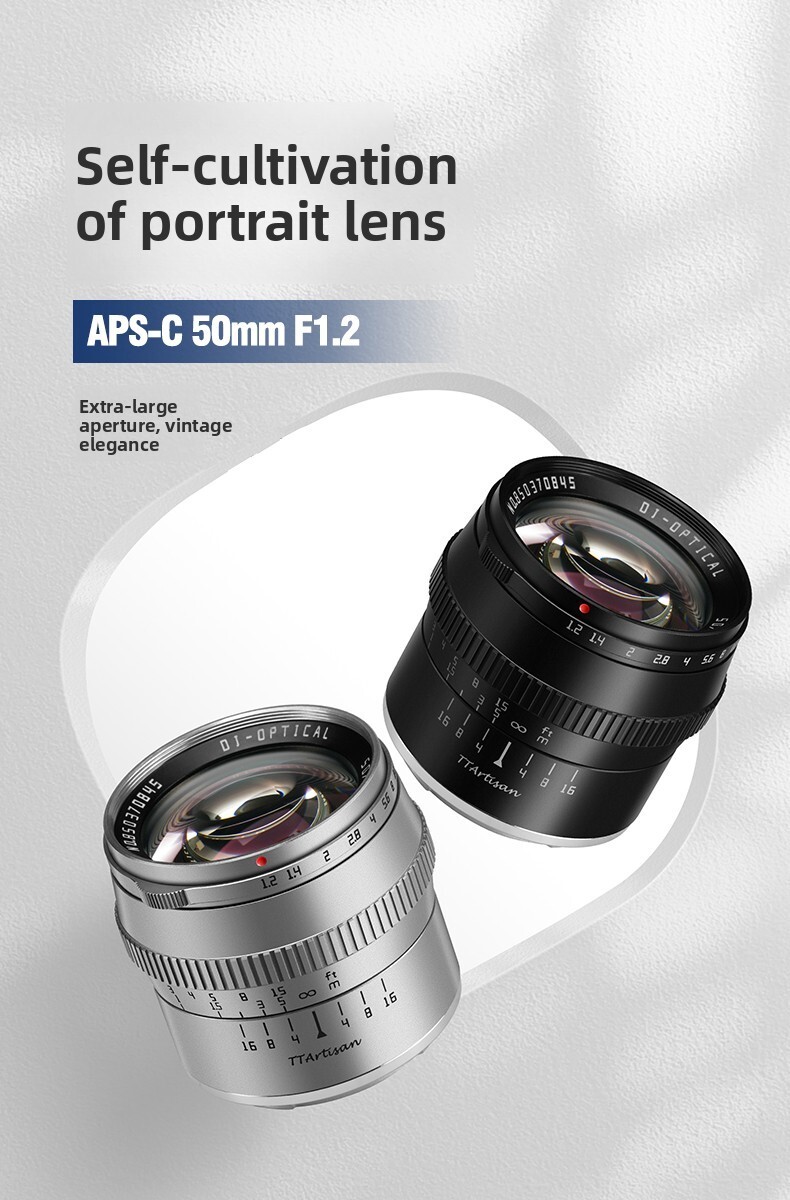 th Mingjiang Optical 50mm f1.2 Portrait Lens เข้ากันได้กับ Sony E-Mount Nikon Z Panasonic M43 Canon 