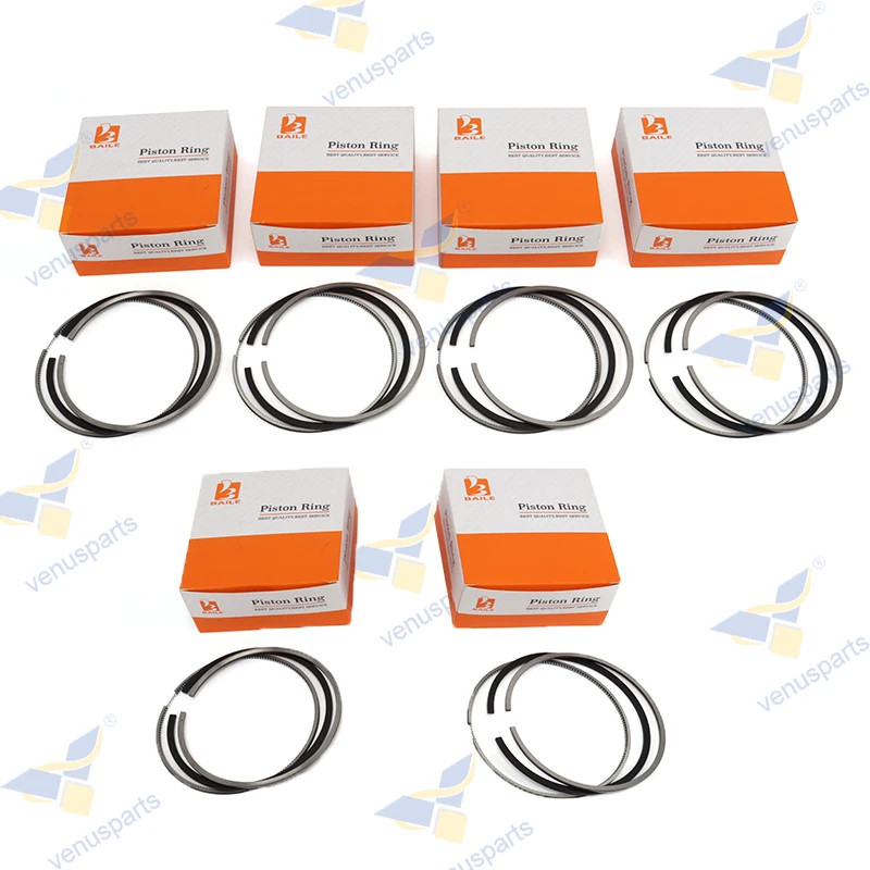6BB1 Piston Ring  For ISUZU 6-Cylinders 102mm Engine Forklift 102*3+2.5+5 5-12181-023-2