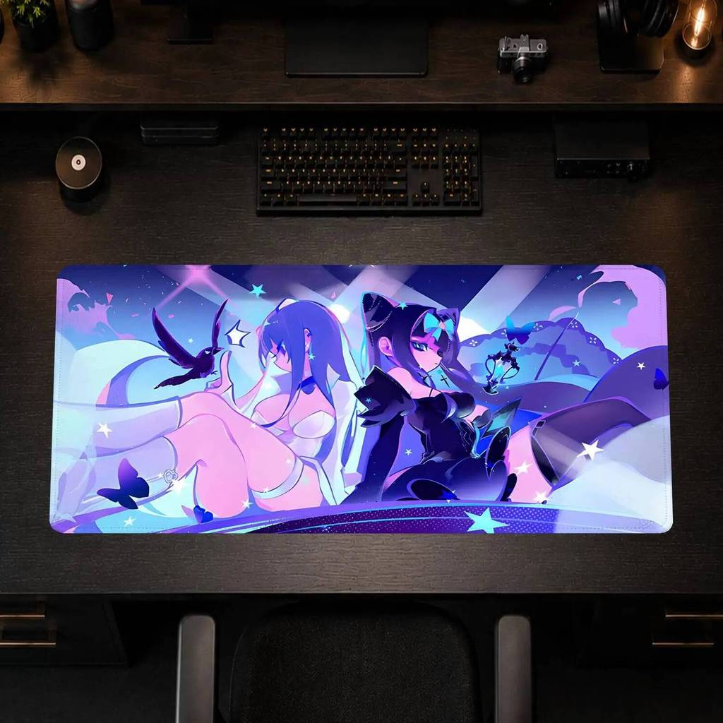 Muse Dash แผ่นรองเมาส์สําหรับเล่นเกมสํานักงานลื่นโต๊ะ Diy Mousepad คีย์บอร์ดเกมขนาดใหญ่ overlock