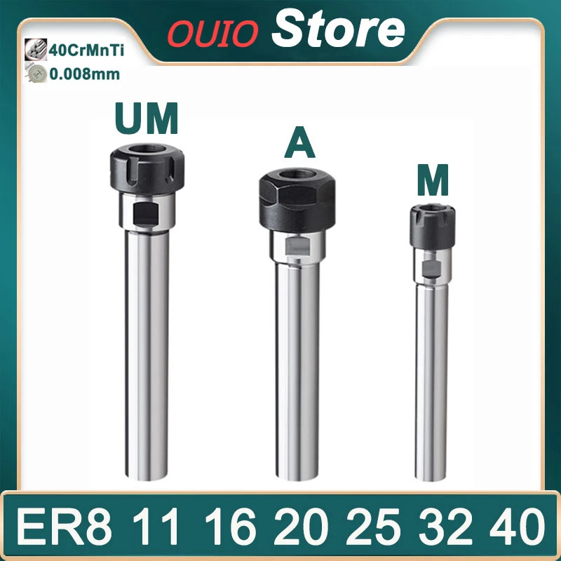 OUIO ER Extension Rod C8 C10 C12 C16 C20 C25 C32 C40 ER8 ER11 ER16 ER20 ER25 ER32 ER Collet Chuck C