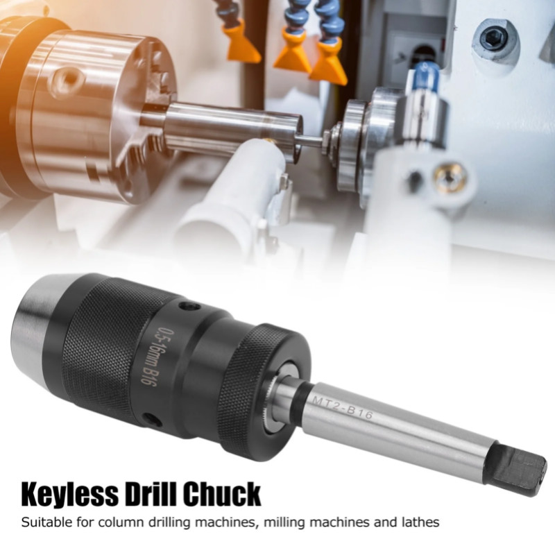 Chuck Keyless Drill Chuck Quick Release Morse Taper for Drilling Machine 0.516mm MT2B16 Morse Taper