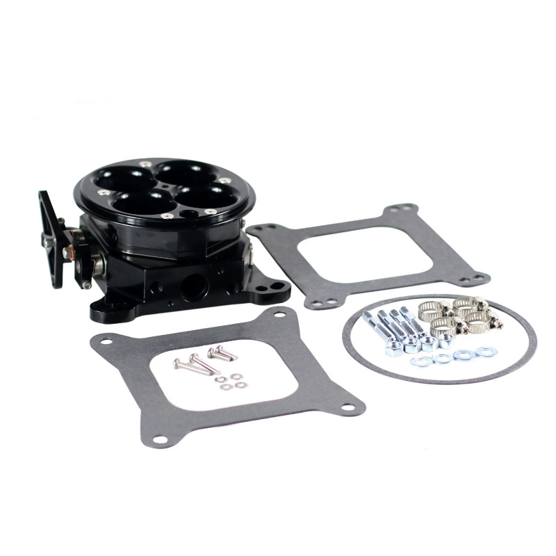 SherryBerg  CNC Billet 1200 CFM 4 Barrel 4150 Billet Throttle Body - Black PCE138.1002 1200CFM Blac