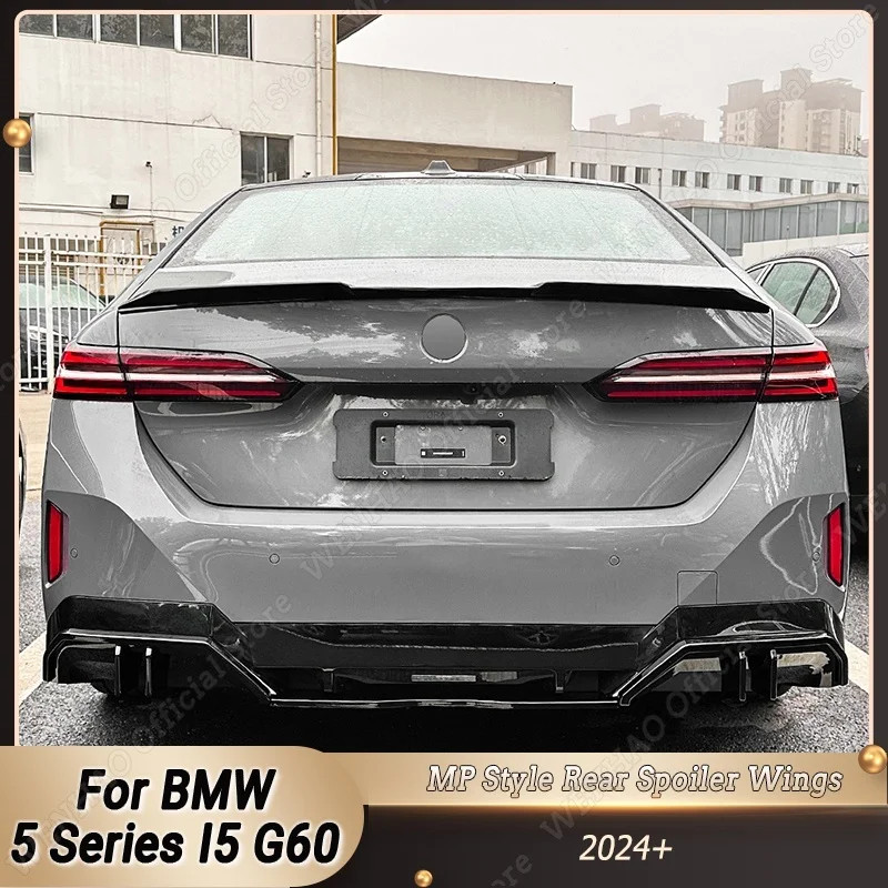 For BMW Car Rear Trunk Spoiler Wings Lip 5 Series G60 i5 M60 Sedan M-PACK 2024+ 525i 530i MP Style