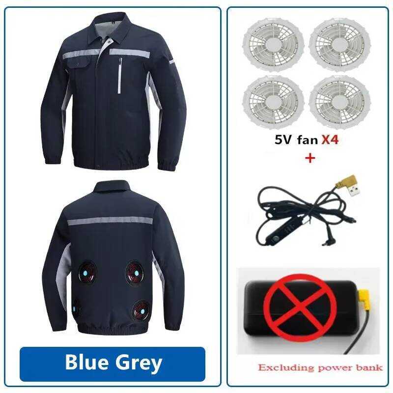 C New Air Conditioning Clothes Fan Clothes Coog Work Clothes Coog Men's Women's Summer Sun Protecti