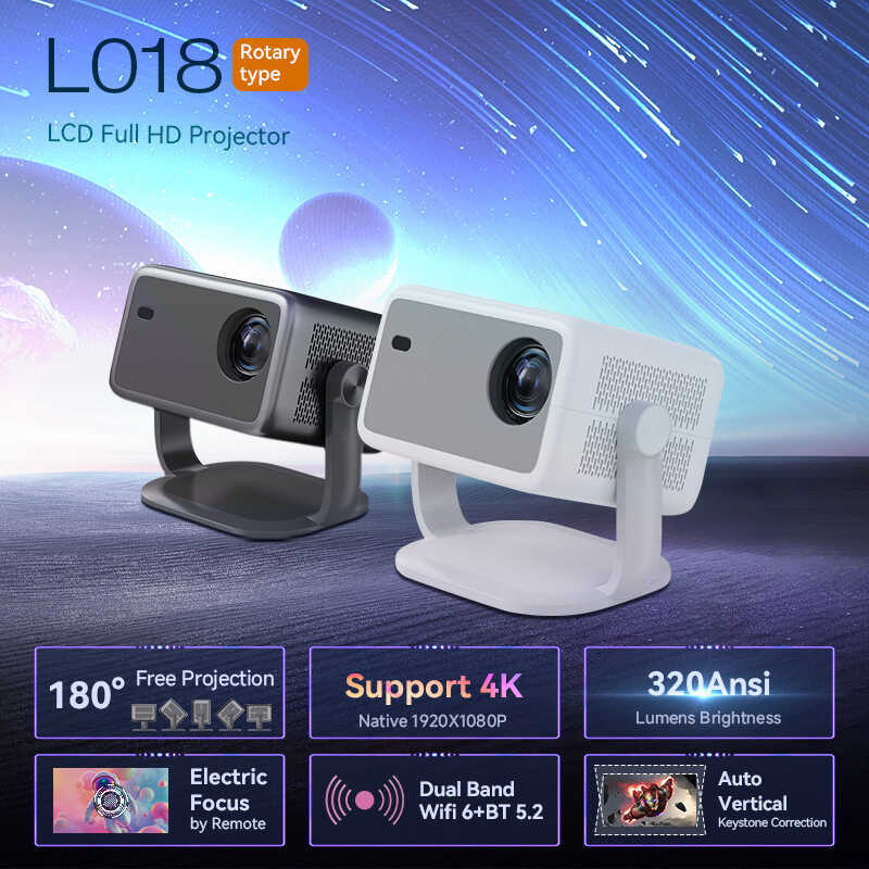 L018 Full HD Home Cinema Projector ออโต้โฟกัสมินิเกมโปรเจคเตอร์เพื่อการศึกษา