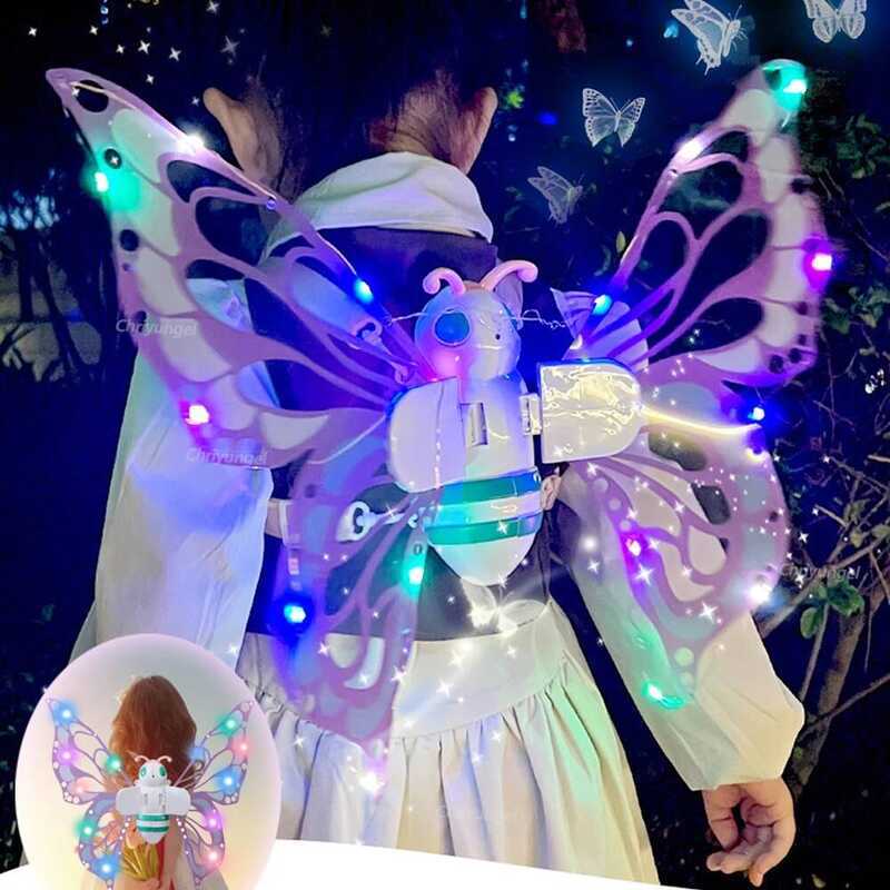 C Electric Wings Moving Elf Wing With Light Fairy Wings For Kids Birthday Christmas Cosplay Dress U