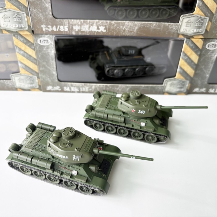 พร้อมสต็อก 1/72 รัสเซีย T34 Heavy Tank T34-85 Ammunition Tiger King Alloy ผลิตภัณฑ์สําเร็จรูปทหารรุ่