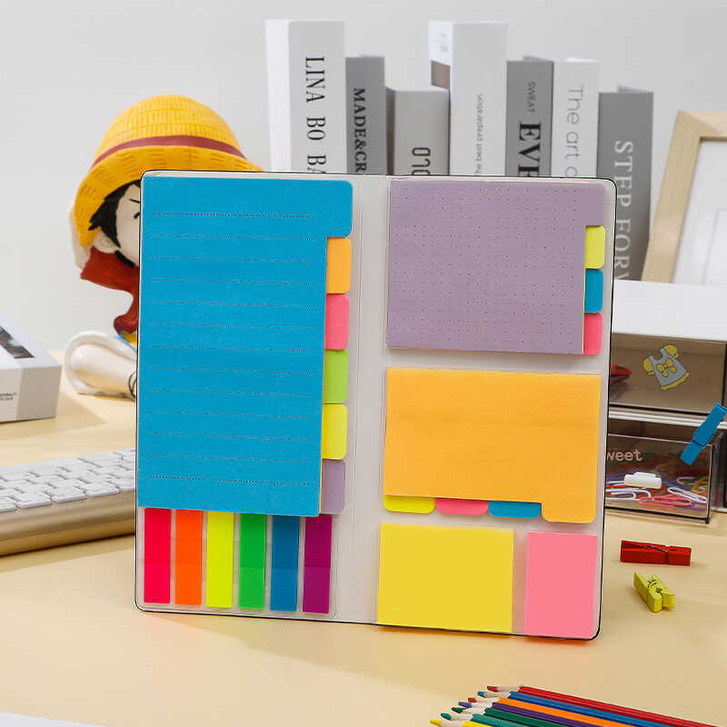 Huanxing Sticky Notes Notebook Simple Sticky Notes ชุดรวม Creative Student Message Notes Sticky Note
