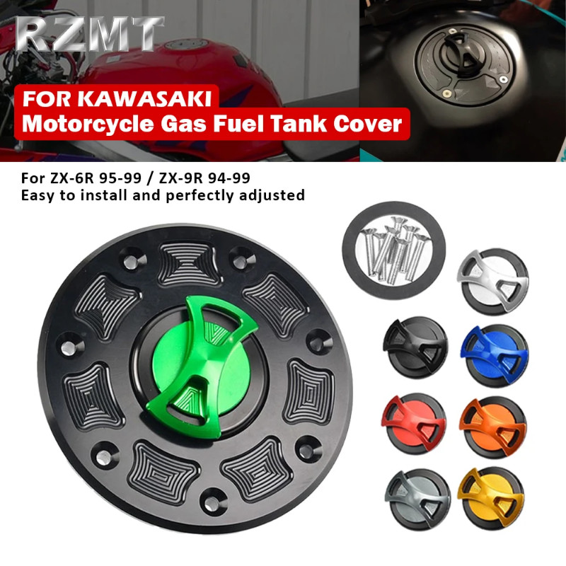 8 Colors Fuel Gas Tank Cap Cover For Kawasaki NINJA 500 EX500 500R ZX-6R ZX-7 ZX-9R CNC Aluminum Ke