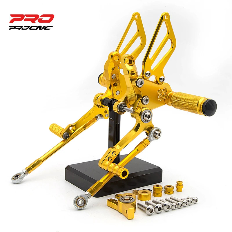 For Ducati 848/848 Ev0 2008-2013 Motorcycle Footrest Rearset Aluminum Adjustable Pedal Footpeg Rear