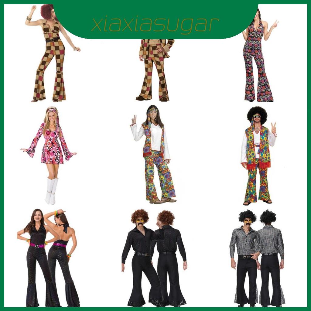 ชุดคอสตูมดิสโก้ยุค 70s ไซส์ M-XL พอดีตัวสำหรับทั้งผู้ชายและผู้หญิง