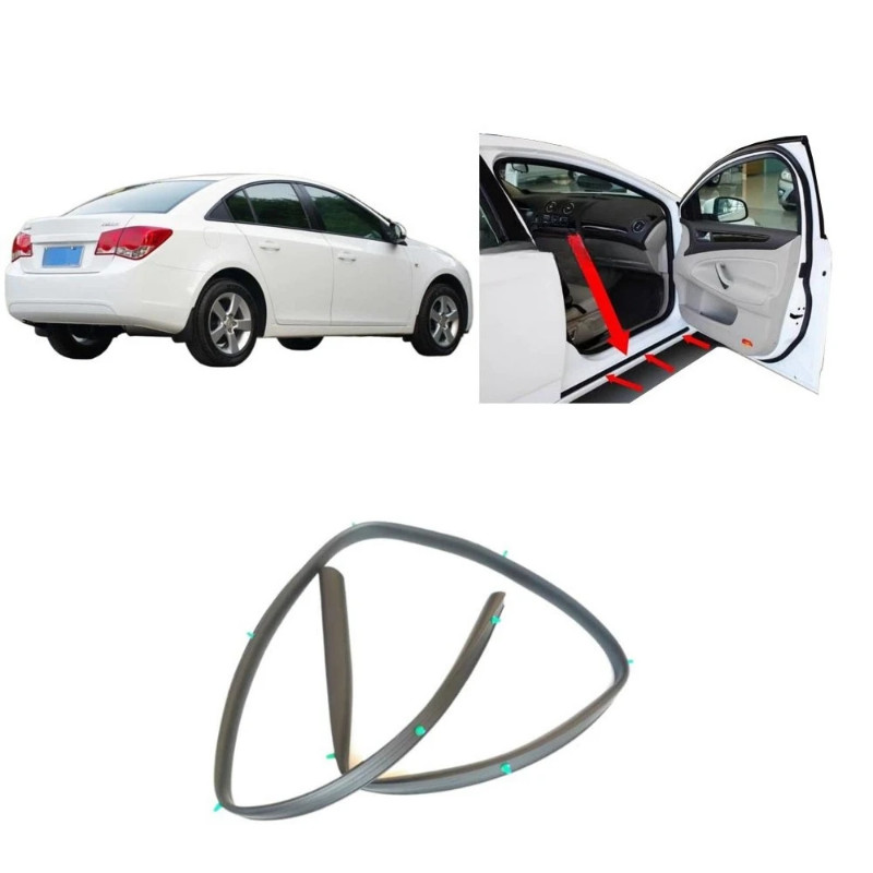 1 Piece Door Lower Sealing Strip for Cruze 2009-2013 Skirt Edge Rubber Strip for Chevrolet Saloon N