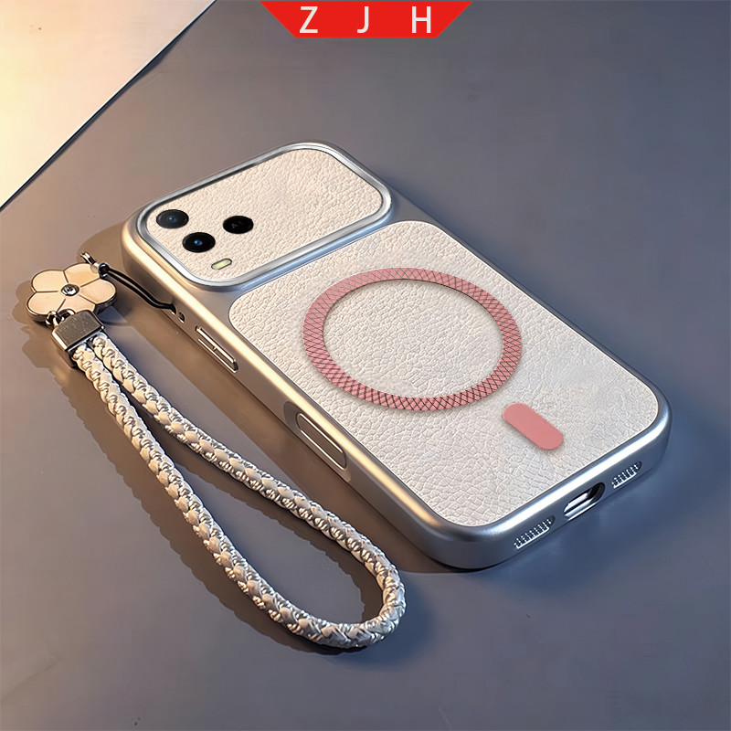 เหมาะสําหรับ Vivo Y21 2021 Y21S Y33S 4G เคสโทรศัพท์ดีไซน์ใหม่ตะแกรงตาข่ายแหวนดูดแม่เหล็กกันกระแทกกรณี TPDSC18