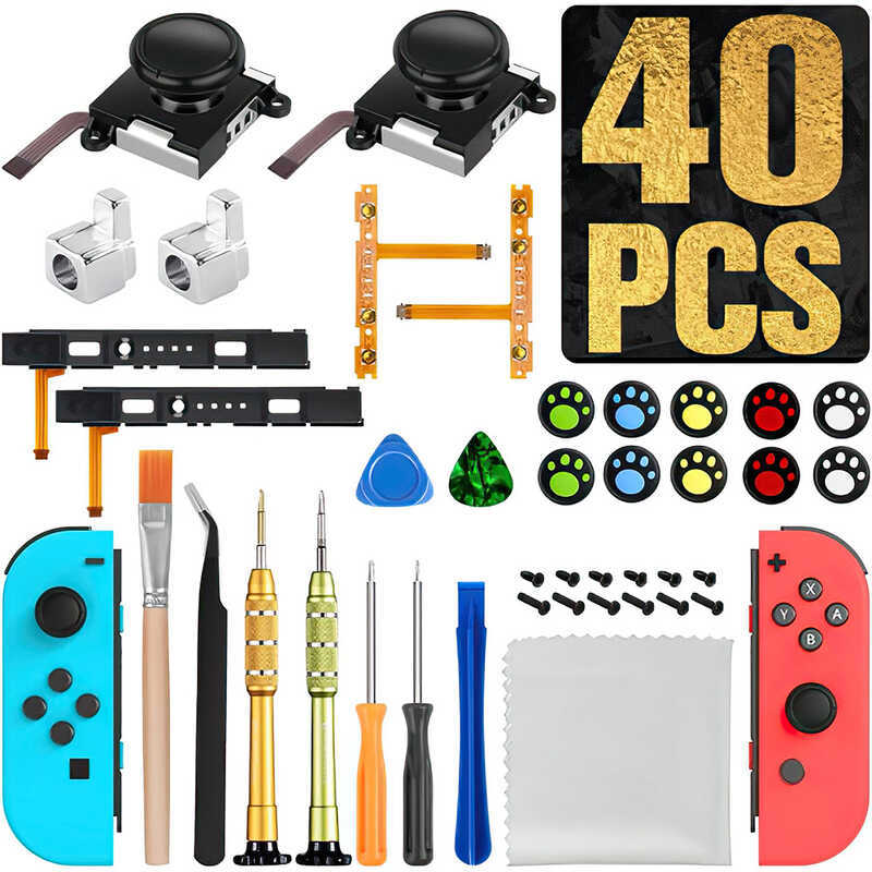 Nintendo switch 3D Joystick switch Handle Slide Rail switch joycon ชุดอะไหล่ซ่อม