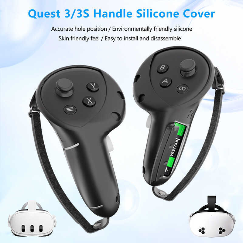 เหมาะสําหรับ Meta Quest 3s/Quest3 ฝาครอบแบตเตอรี่แบบถอดได้ Controller Handle เคสป้องกันอุปกรณ์เสริม 