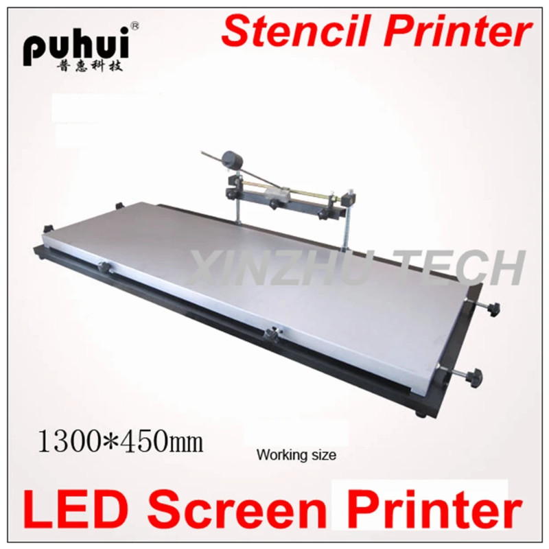 Orignal New Arrival PUHUI 1.2m LED Screen Printer 1300x450mm Stencil Printer Machine Solder Paste P