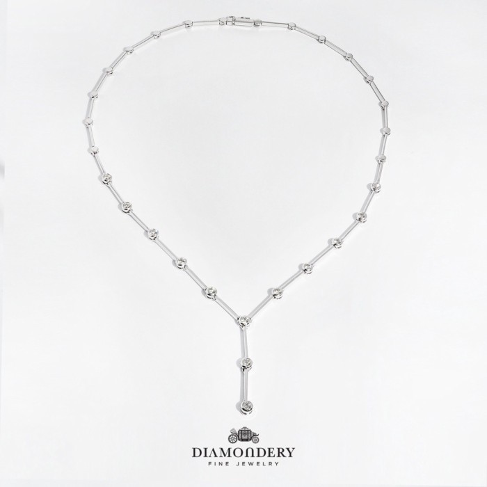 สร้อยคอเพชร Bezel Diamond Drop Necklace