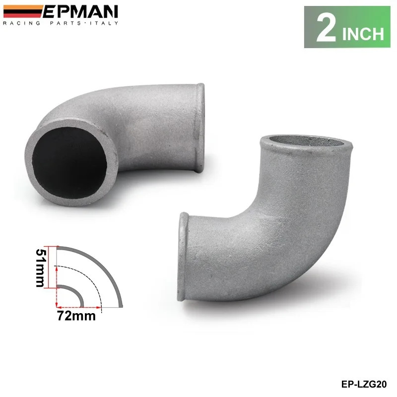 2" Cast Aluminium Elbow Pipe 90 Degree Intercooler Turbo Tight Bend For BMW E46 M3/330/328/325 M52