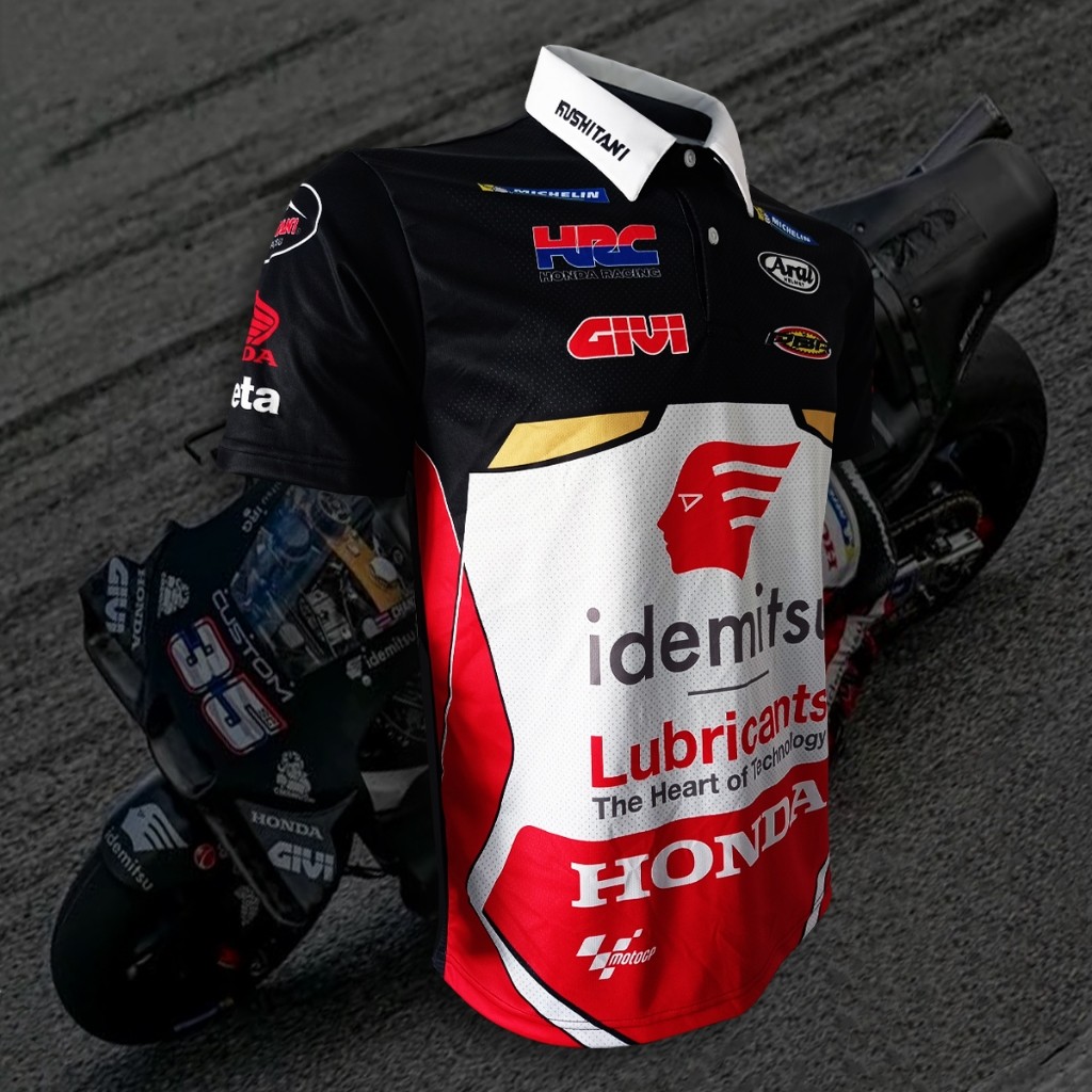 (หมายเลขสั่งทำฟรี) เสื้อโปโล MotoGP IDEMITSU HONDA LCR, เสื้อโปโลทีม Idemitsu Honda LCR #MG0172, รุ่