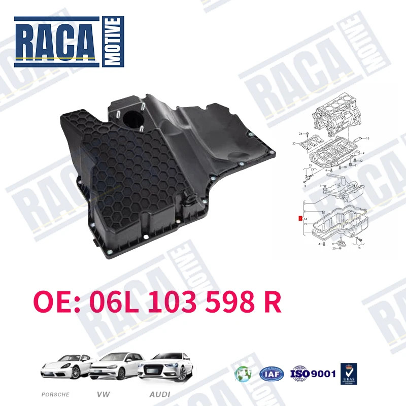 For Audi A4 B9 2.0,A6 C8 2020-,A7 2019-,Q5 2021-,Q7 2.0T 2015-,VW Touareg 2.0T 2018- Lower Oil Pan