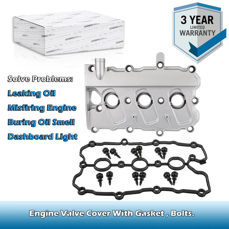 Right Engine Valve Cover with Gasket＆bolts 06E103472J,06E103472L,06E103472G For AUDI A4 B7 3.2FSI,A