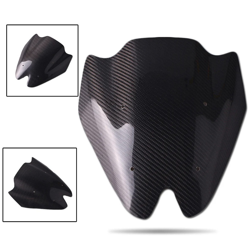 Z1000 Motorbike Windshield Double Bubble Windscreen Carbon Fiber Replacement For Kawasaki Z 1000 20
