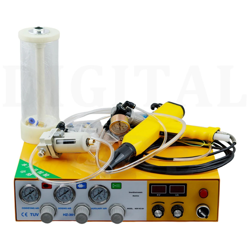 Smart Spraying Powder Sprayer Dual Digital Display Powder Coating Kits Atomization Volume Adjustabl