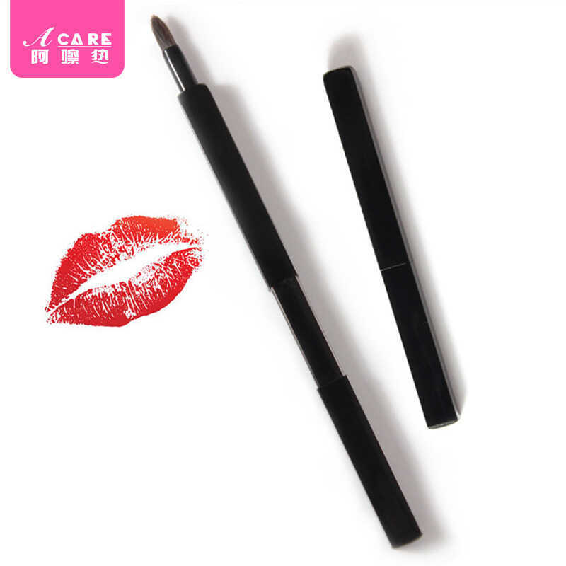 จัดส่งฟรี/10Y Lip Brush G1Z56-Retractable Portable Lipstick Brush Painting Lip Brush Mini Lip Gloss 