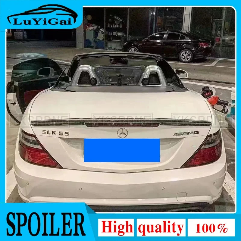 R171 R172 carbon fiber and gloss black rear spoiler for Mercedes Benz SLK class R171 2004 - 2010 SL