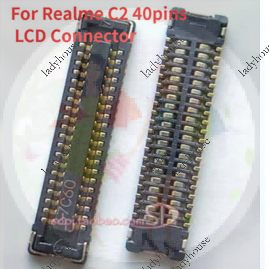 1-10pcs ใหม่จอแสดงผล LCD USB Connector สําหรับ Realme C2 40pins จอแสดงผล LCD USB Charger Fpc Connect