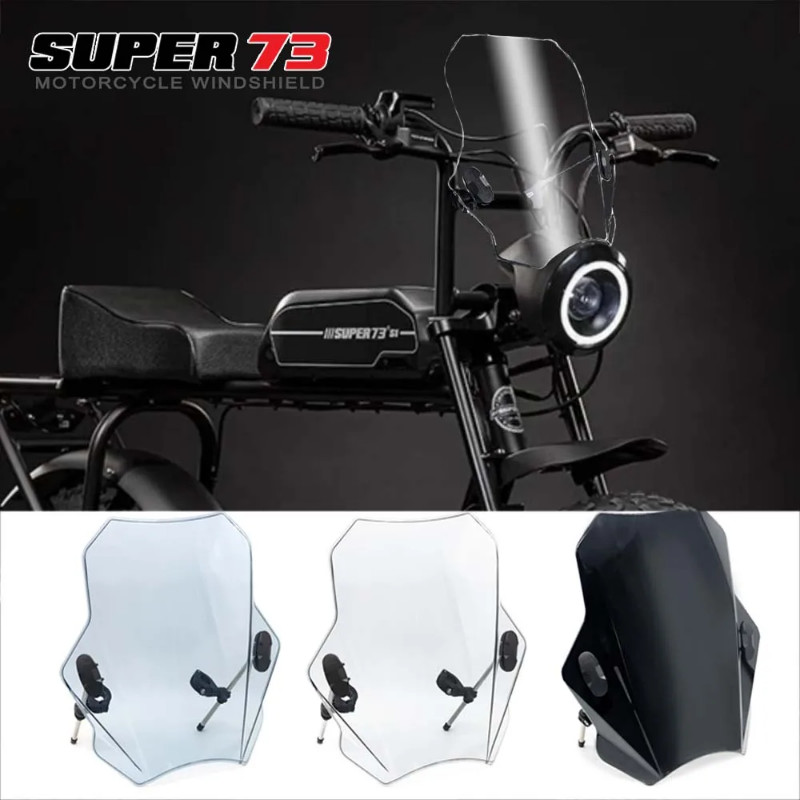 Motorcycle Windscreen Windshield Universal For Super 73  73-S1 73-S2 73-Z1 73-ZX 73-RX 73 Series
