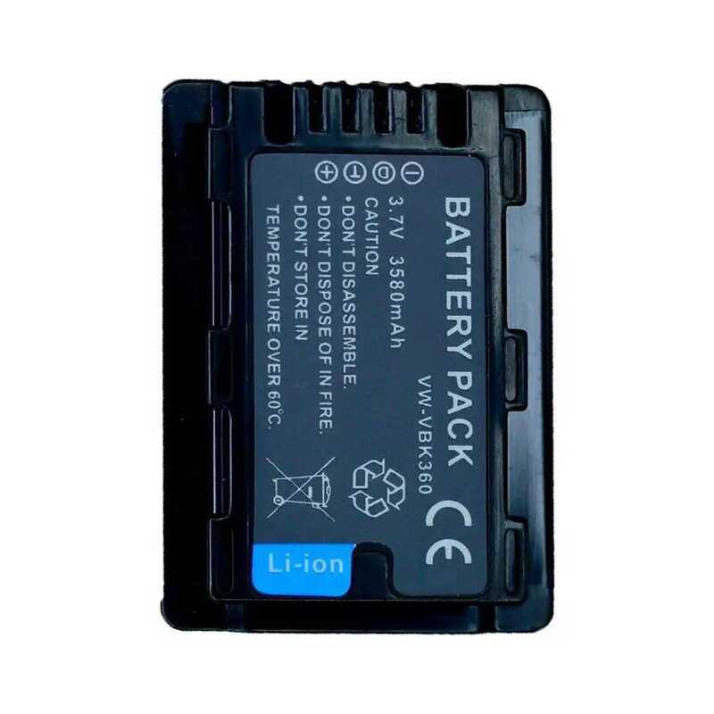 Battery VW-VBK360 For Panasonic HC-V10 HC-V100 HC-V100M HC-V500 HC-V500M HC-V700 HC-V700M Hdc-HS80 H