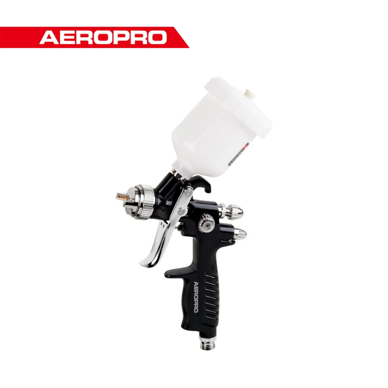 AEROPRO A606 Pro Touch Up Series Auto Refinishing Air Spray Gun 1.0mm Nozzle Gravity Feed 100cc HVL