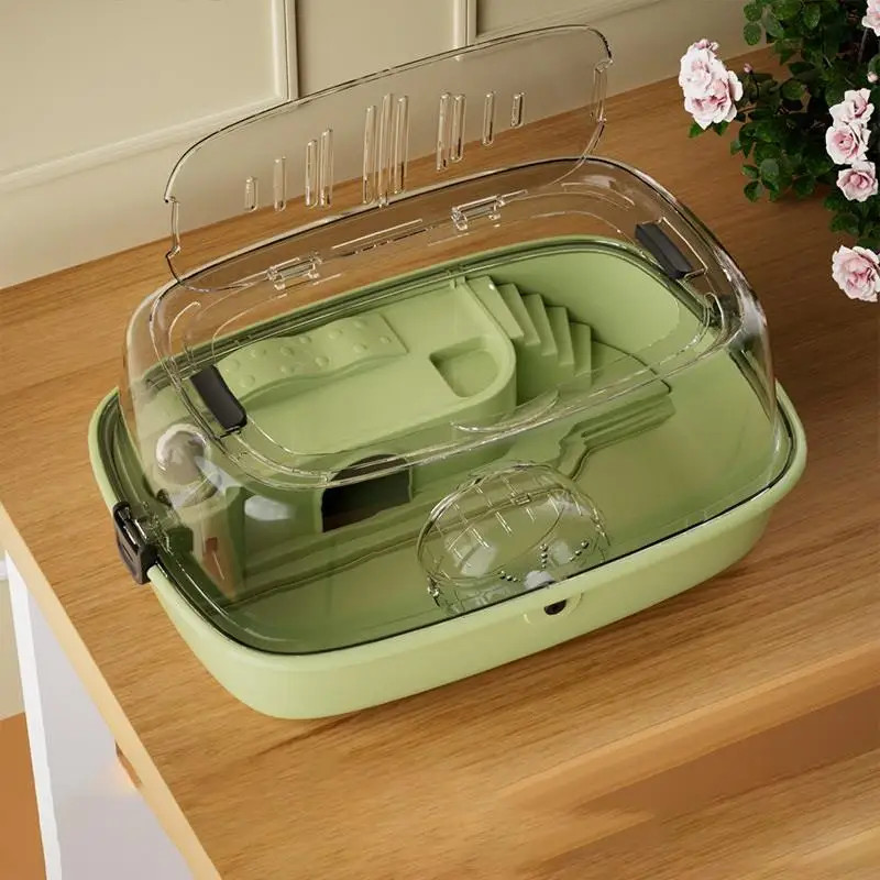 New Hamster Cage Indoor Hamster Cage Castle Acrylic Skylight Open Hamster Box Full Package