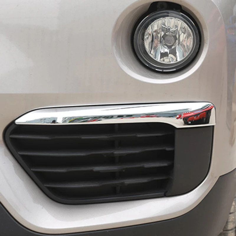 2Pcs Chrome Car Front Fog Lamp Cover Trim Molding Accessories for BMW X1 F48 2016 2017 2018