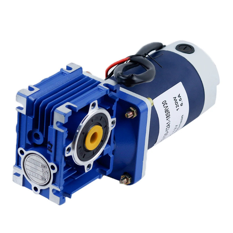 RV30 DC Gearmotor RV30 Self-Gearing Single-lock Shaft Rotation CW CCW 200W 12v 24v DC Worm Gear Red