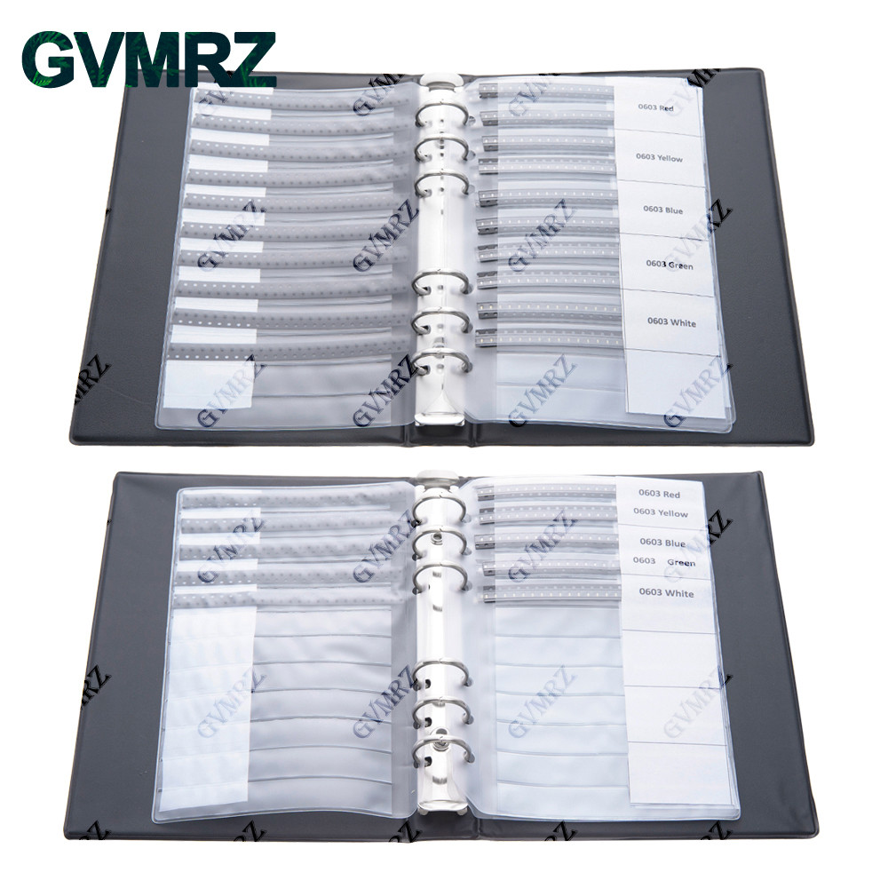 20 ค่า 500/1000PCS 0402 0603 0805 SMD ไฟ LED Emitting Diode Kit หนังสือ Miniature LED สีแดงสีขาวสีเห